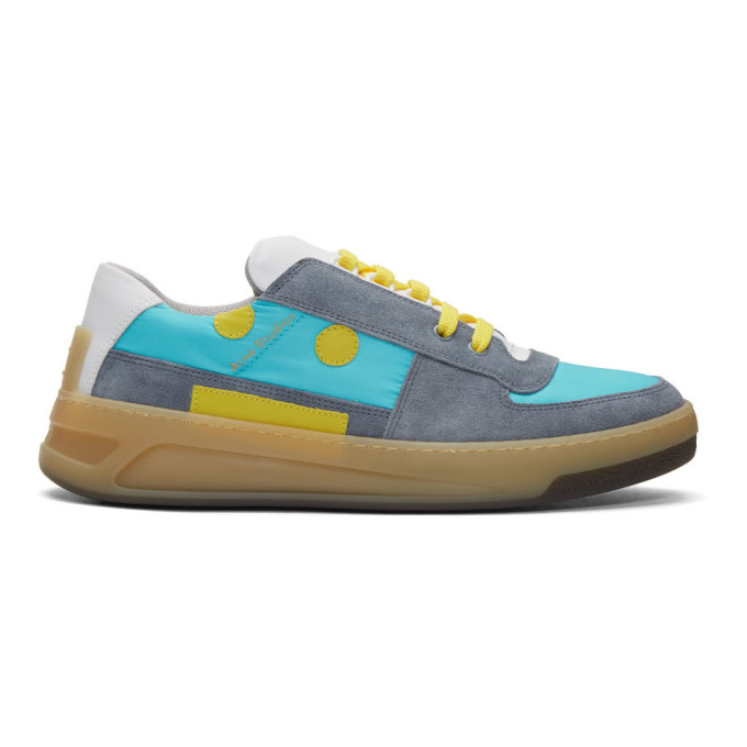 ACNE STUDIOS ACNE STUDIOS BLUE AND TURQUOISE PEREY LACE UP SNEAKERS