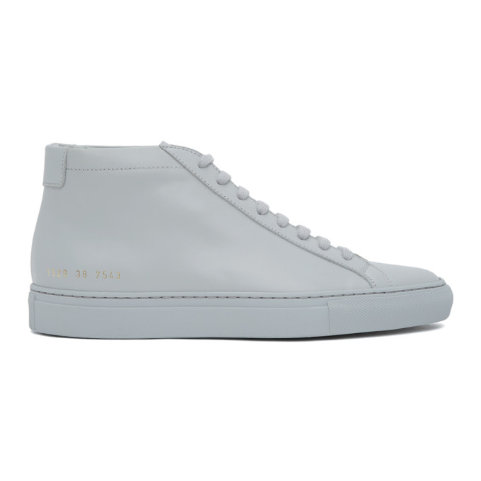 COMMON PROJECTS COMMON PROJECTS GREY ACHILLES MID SNEAKERS