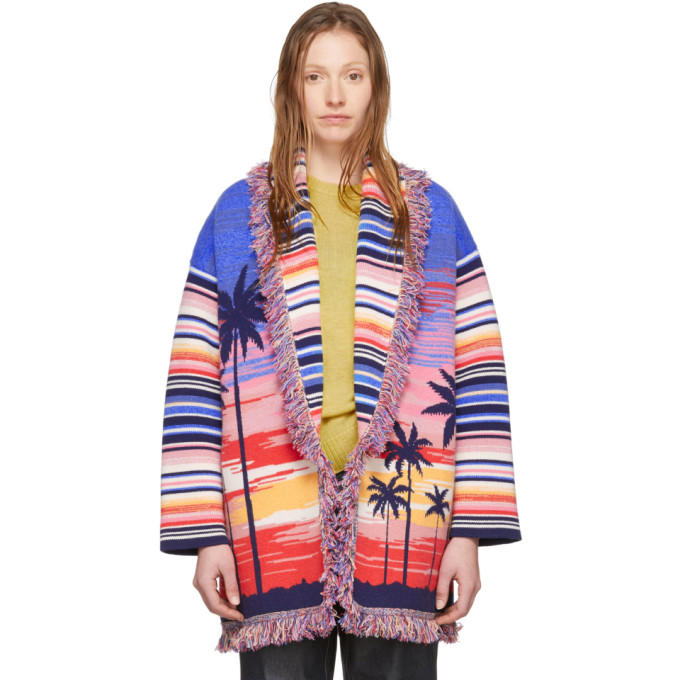 ALANUI MULTICOLOR CASHMERE SUNSET BOULEVARD CARDIGAN