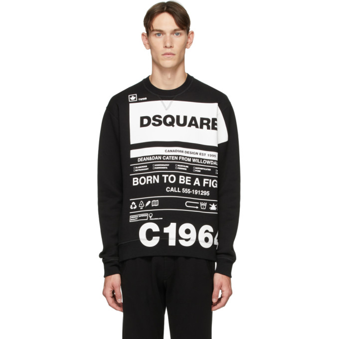 Dsquared2 Black Cool Fit Logo Graphic 