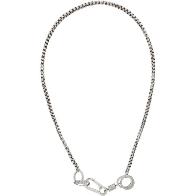 Martine Ali Silver Boxer Hardware Wrap Chain Necklace