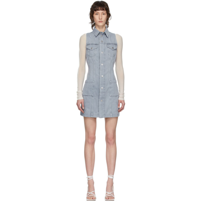 sleeveless denim mini dress