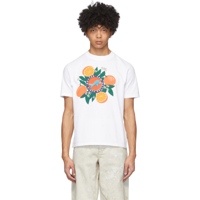 Botter Short-sleeve Orange Silk Screen Print In White