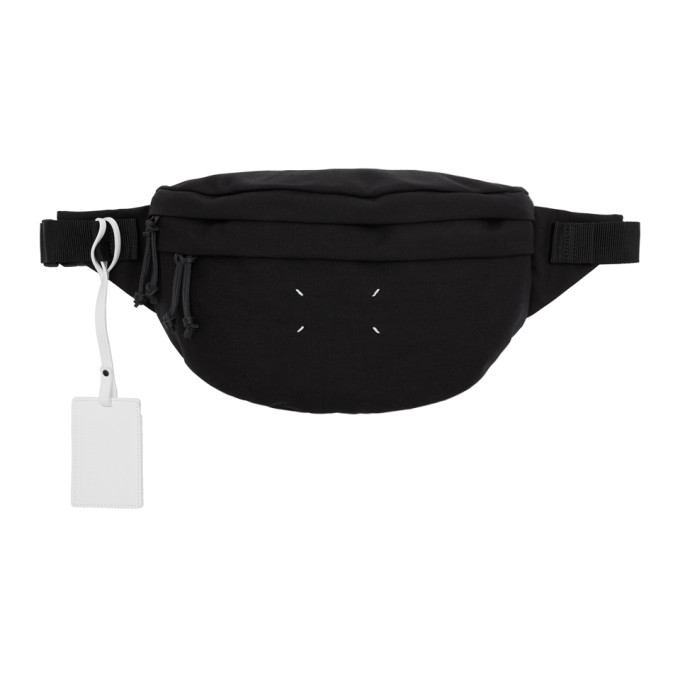 black canvas bum bag