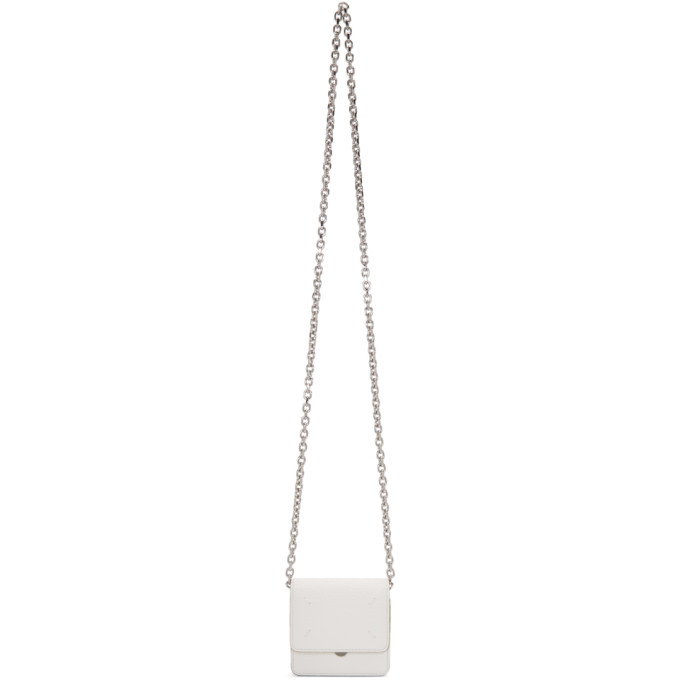 MAISON MARGIELA MAISON MARGIELA WHITE STITCH CHAIN WALLET BAG