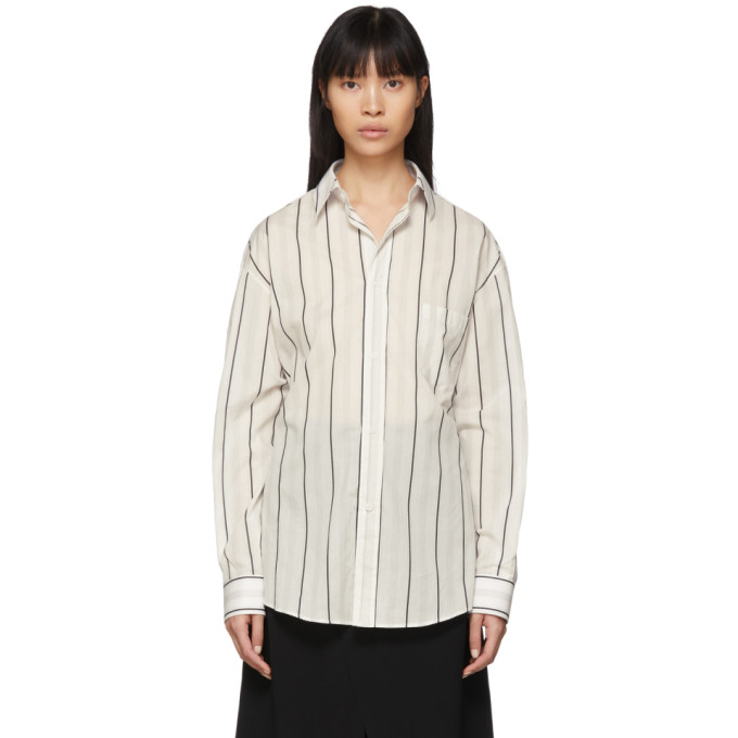 MAISON MARGIELA MAISON MARGIELA OFF-WHITE STRIPED SHIRT