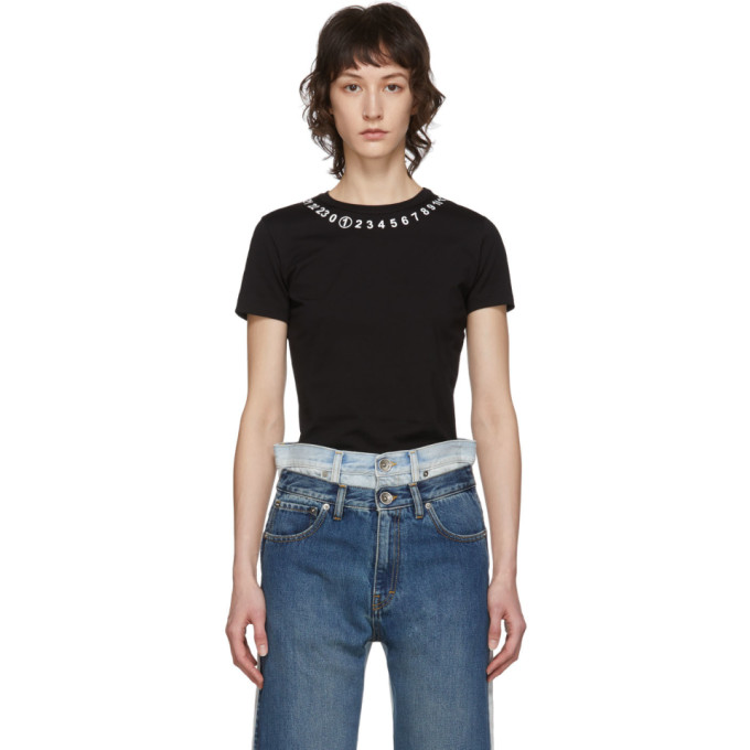 MAISON MARGIELA MAISON MARGIELA BLACK NUMBERS T-SHIRT