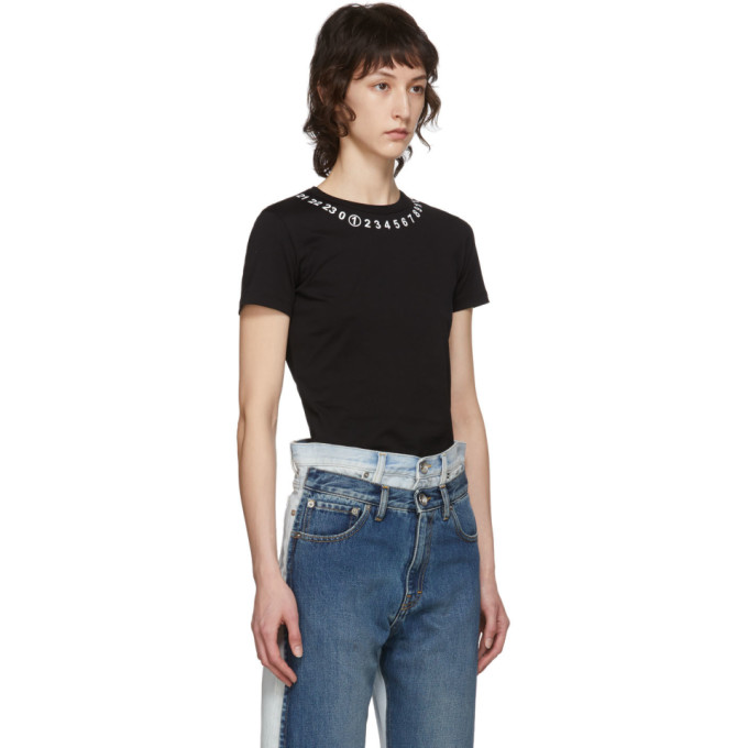 MAISON MARGIELA MAISON MARGIELA BLACK NUMBERS T-SHIRT