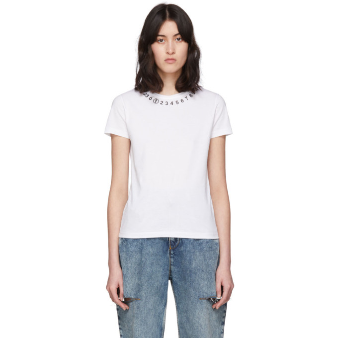 MAISON MARGIELA MAISON MARGIELA WHITE NUMBERS T-SHIRT