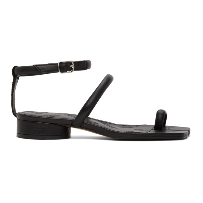 MAISON MARGIELA MAISON MARGIELA BLACK ANKLE STRAP TABI SANDALS