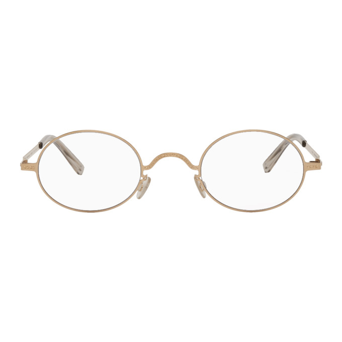 Maison Margiela Gold Mykita Edition Mmcraft005 Glasses In Champgold