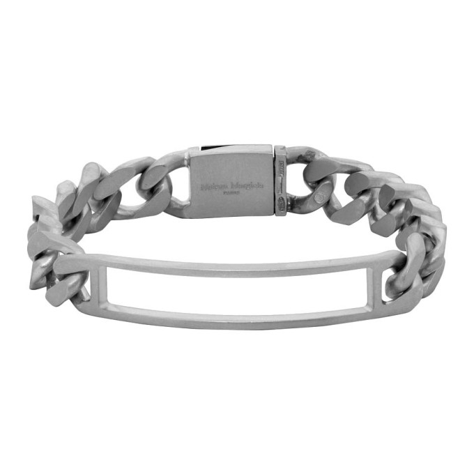 Maison Margiela Silver Decortique Id Bracelet In 951 Silver