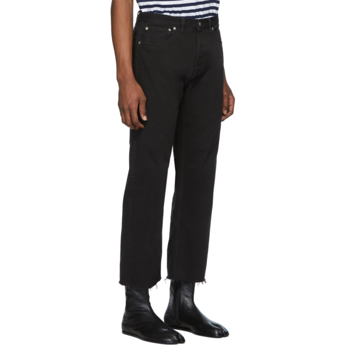 MAISON MARGIELA MAISON MARGIELA BLACK GARMENT-DYED JEANS