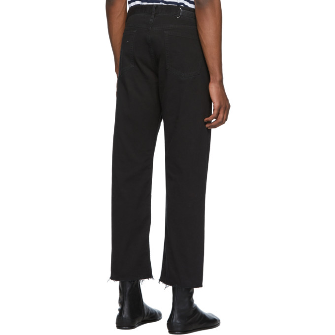 MAISON MARGIELA MAISON MARGIELA BLACK GARMENT-DYED JEANS