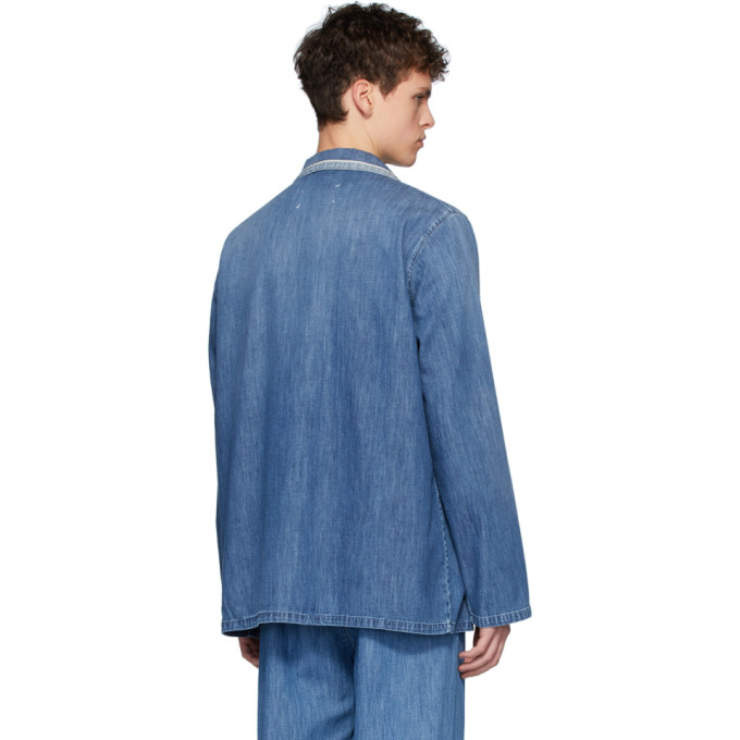 MAISON MARGIELA MAISON MARGIELA BLUE DENIM PYJAMA SHIRT JACKET