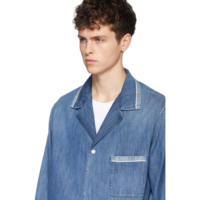 MAISON MARGIELA MAISON MARGIELA BLUE DENIM PYJAMA SHIRT JACKET