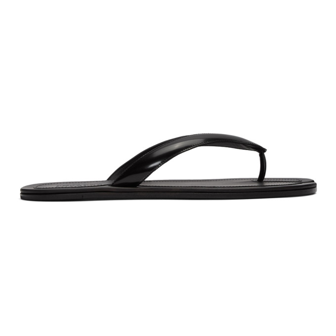 MAISON MARGIELA BLACK TABI FLIP FLOPS