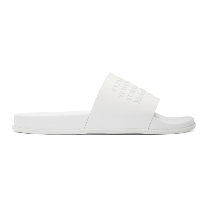 MAISON MARGIELA MAISON MARGIELA WHITE SHOWER SLIDE SANDALS