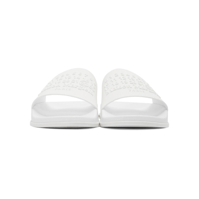 MAISON MARGIELA MAISON MARGIELA WHITE SHOWER SLIDE SANDALS
