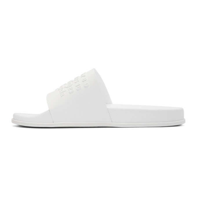 MAISON MARGIELA MAISON MARGIELA WHITE SHOWER SLIDE SANDALS