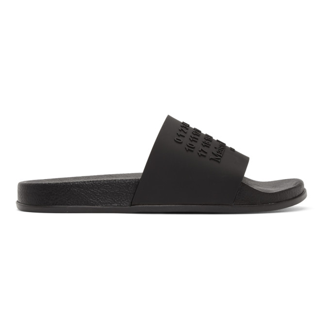 MAISON MARGIELA MAISON MARGIELA BLACK SHOWER SLIDES
