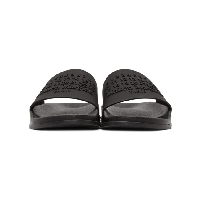 MAISON MARGIELA MAISON MARGIELA BLACK SHOWER SLIDES