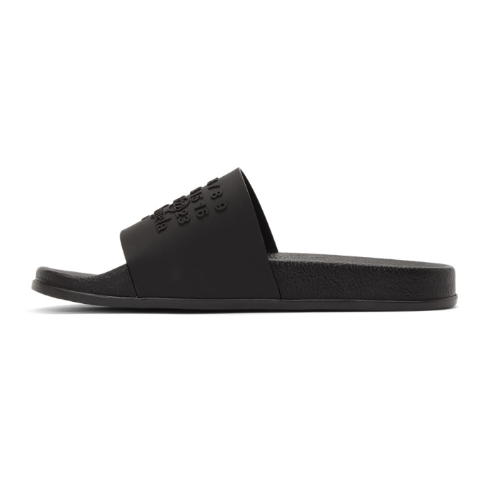 MAISON MARGIELA MAISON MARGIELA BLACK SHOWER SLIDES