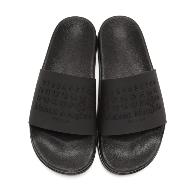 MAISON MARGIELA MAISON MARGIELA BLACK SHOWER SLIDES