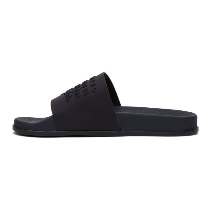 MAISON MARGIELA MAISON MARGIELA NAVY LOGO POOL SLIDES