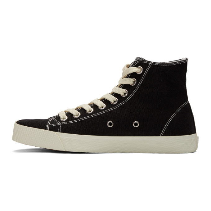 MAISON MARGIELA MAISON MARGIELA BLACK CANVAS TABI HIGH-TOP SNEAKERS