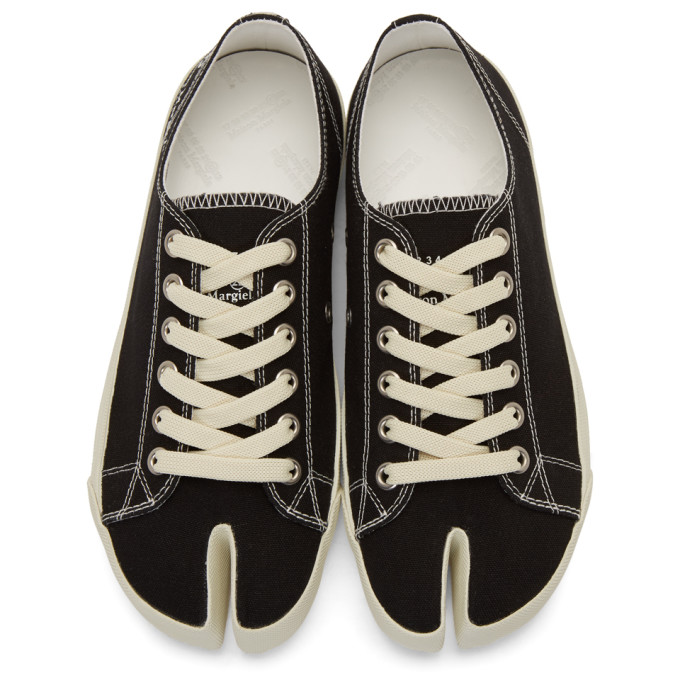 MAISON MARGIELA BLACK TABI SNEAKERS