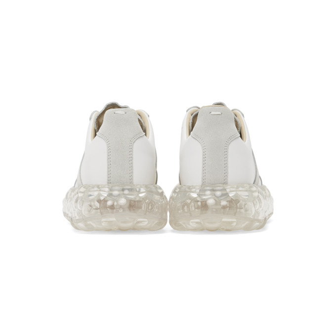 MAISON MARGIELA MAISON MARGIELA WHITE AND GREY CAVIAR REPLICA SNEAKERS