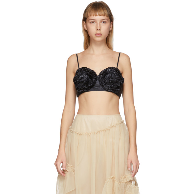 Moncler Genius 4 Moncler Simone Rocha Black Ruffle Bra