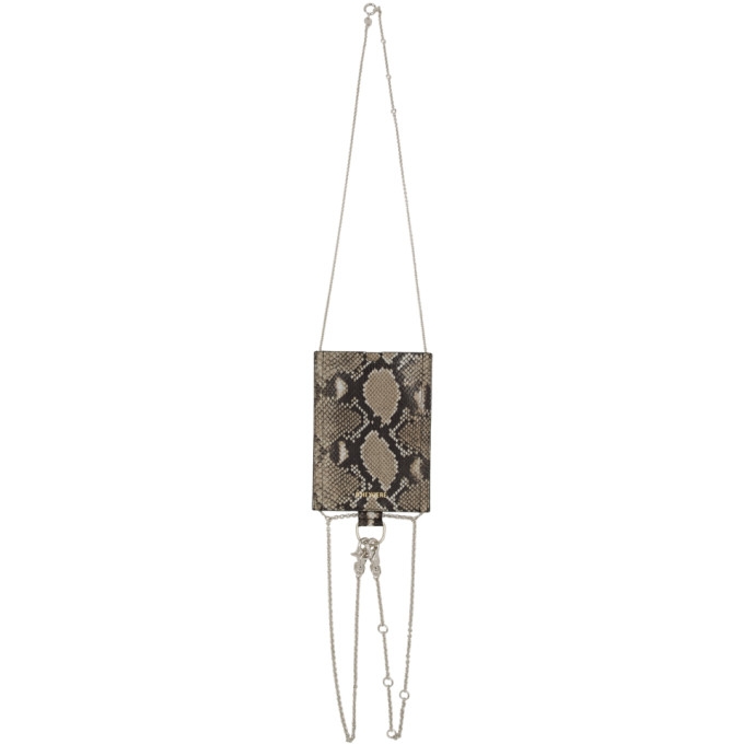 DHEYGERE DHEYGERE BEIGE PHONE CHAIN POUCH