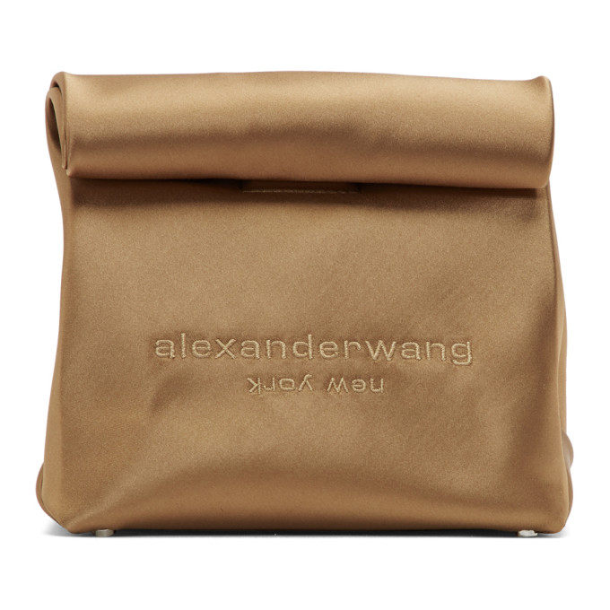 ALEXANDER WANG GOLD LUNCH BAG CLUTCH