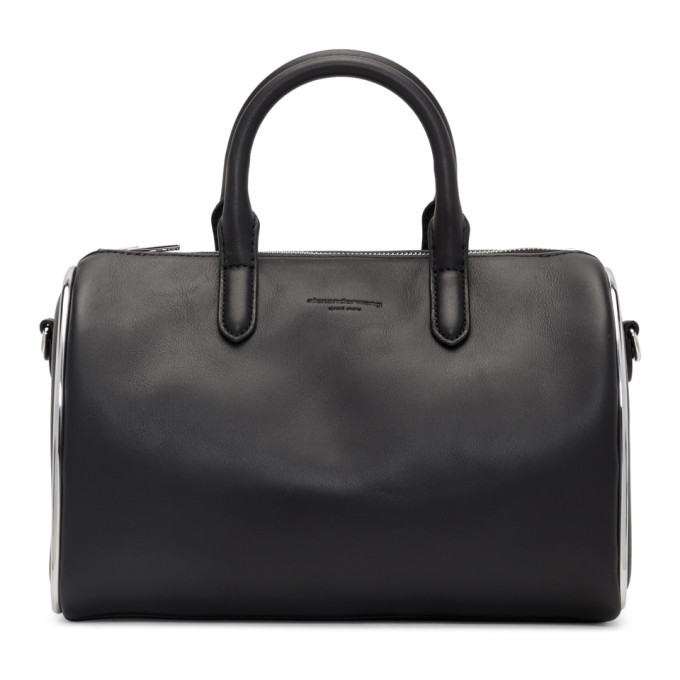 Alexander Wang Black Small Halo Satchel Duffle Bag In 001 Black