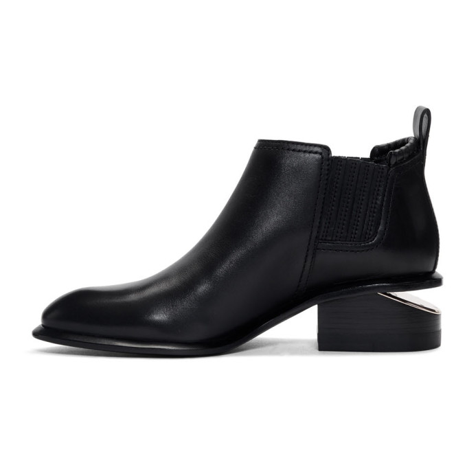 ALEXANDER WANG ALEXANDER WANG BLACK AND ROSE GOLD KORI BOOTS