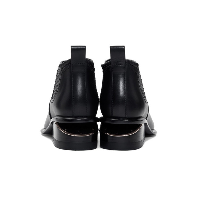 ALEXANDER WANG ALEXANDER WANG BLACK AND ROSE GOLD KORI BOOTS