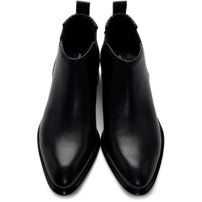 ALEXANDER WANG ALEXANDER WANG BLACK AND ROSE GOLD KORI BOOTS