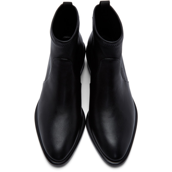 ALEXANDER WANG ALEXANDER WANG BLACK STRETCH KORI BOOTS