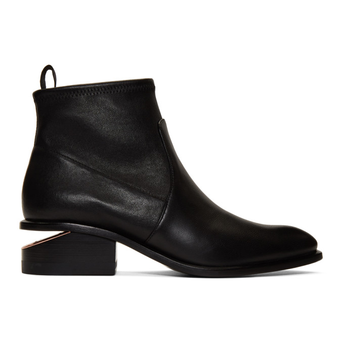ALEXANDER WANG ALEXANDER WANG BLACK STRETCH KORI BOOTS