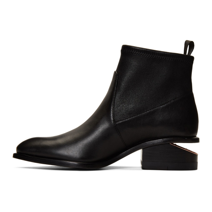 ALEXANDER WANG ALEXANDER WANG BLACK STRETCH KORI BOOTS