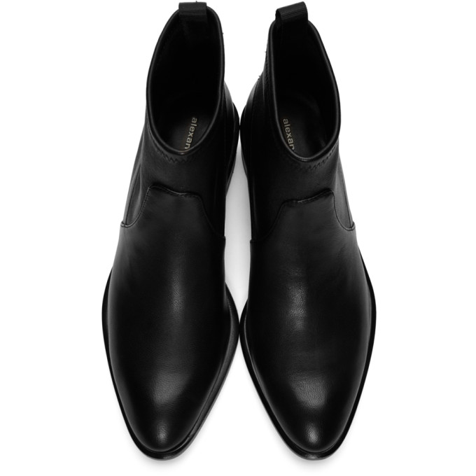 ALEXANDER WANG ALEXANDER WANG BLACK STRETCH KORI BOOTS