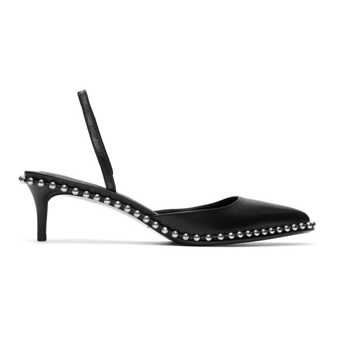 ALEXANDER WANG ALEXANDER WANG BLACK RINA LOW SLINGBACK HEELS