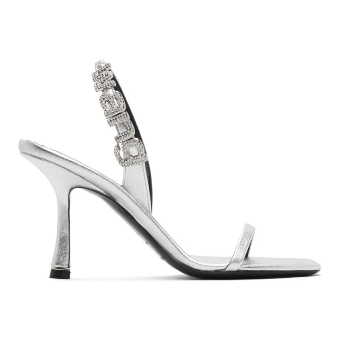 ALEXANDER WANG ALEXANDER WANG SILVER IVY HEELED SANDALS