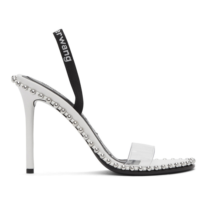 ALEXANDER WANG WHITE NOVA HEELED SANDALS