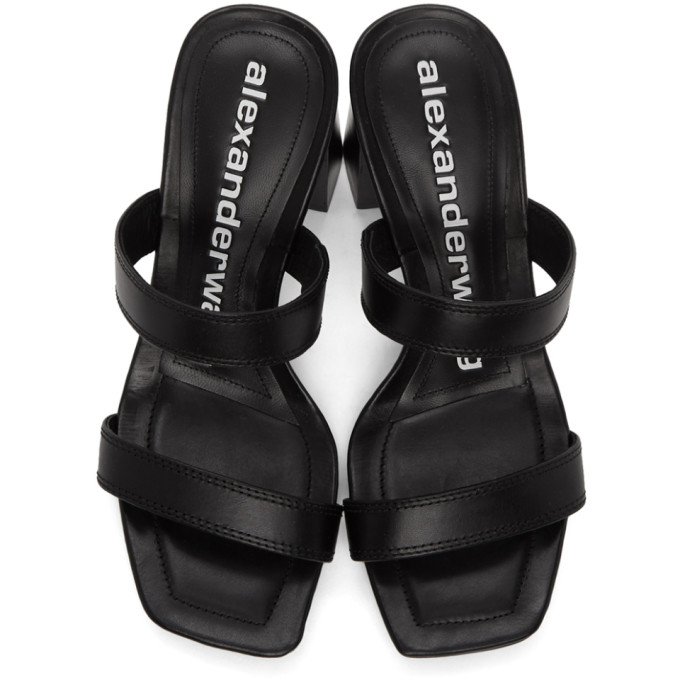 ALEXANDER WANG ALEXANDER WANG BLACK HAYDEN HEELED SANDALS