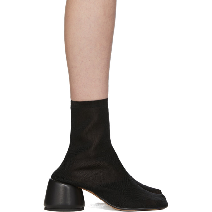 black round toe sock boots