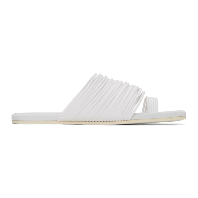 MM6 MAISON MARGIELA MM6 MAISON MARGIELA WHITE MULTI STRAP TOE SANDALS