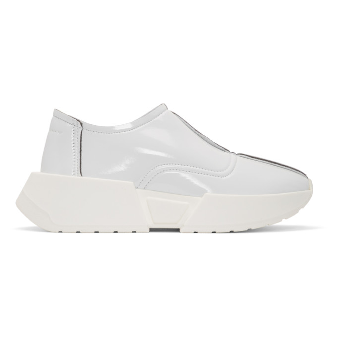 Mm6 Maison Margiela White Chunky Slip-on Sneakers In T1002 B Whi